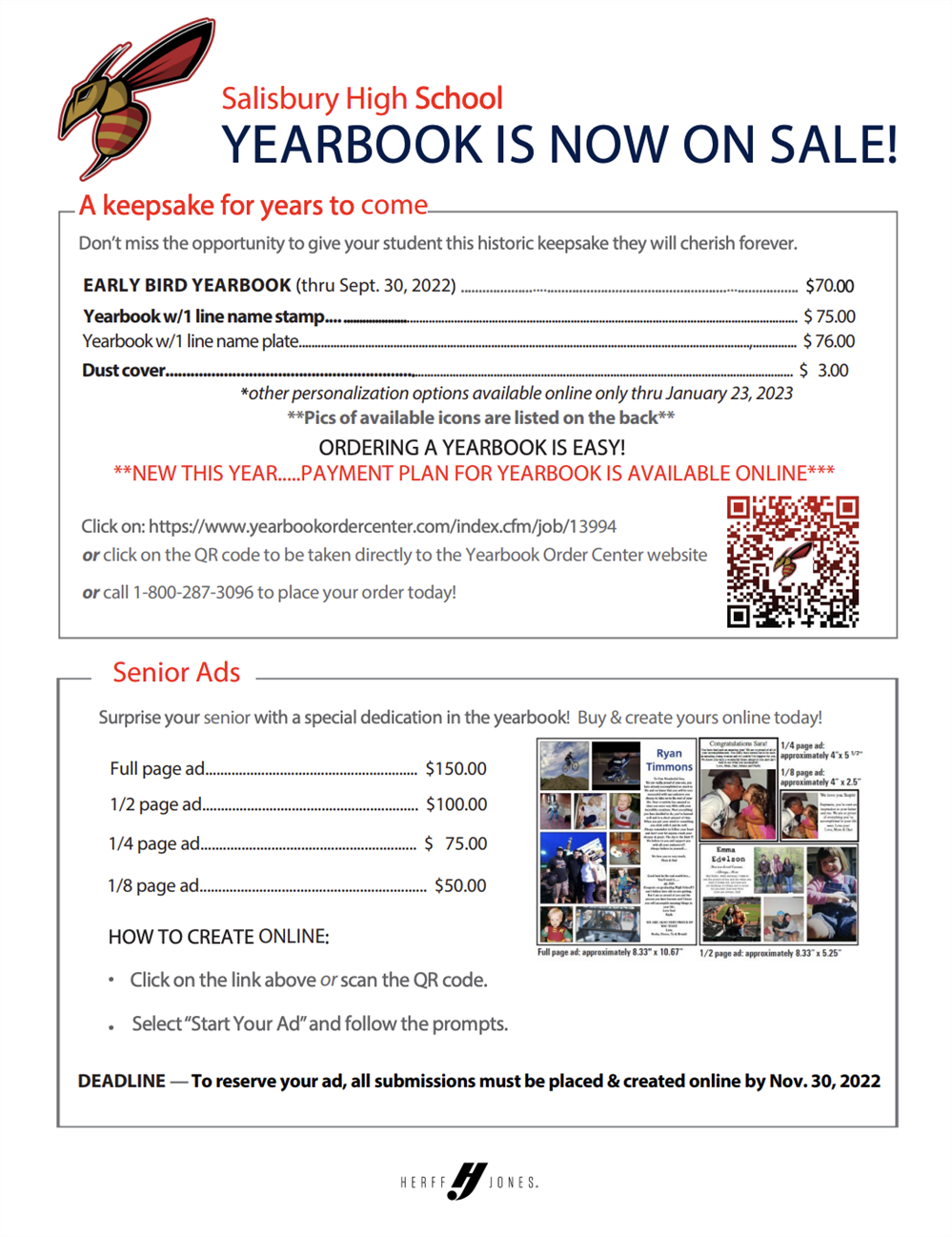  Order the SHS yearbook!